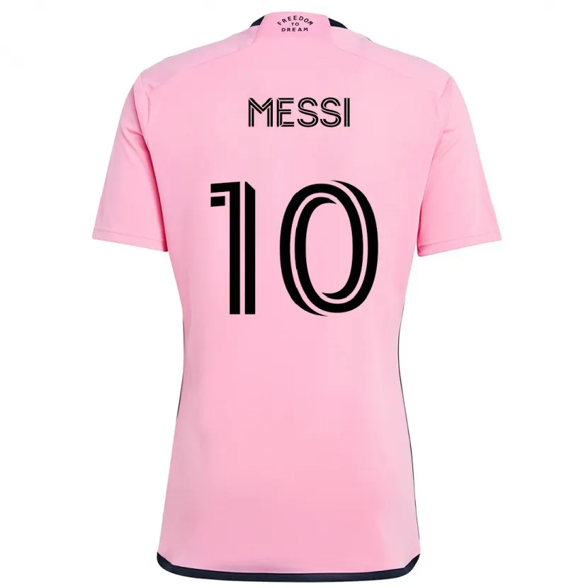 Danxen Enfant Maillot Lionel Messi #10 Rose Tenues Domicile 2024/25 T-Shirt