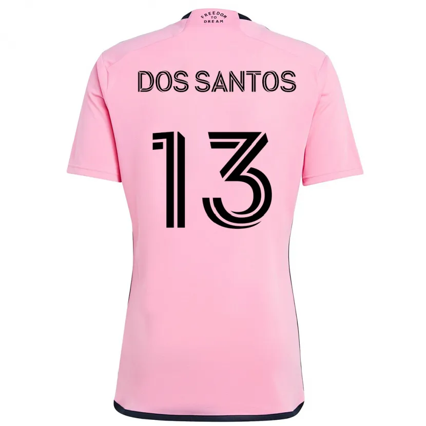 Danxen Enfant Maillot Cj Dos Santos #13 Rose Tenues Domicile 2024/25 T-Shirt