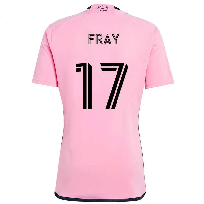 Danxen Enfant Maillot Ian Fray #17 Rose Tenues Domicile 2024/25 T-Shirt