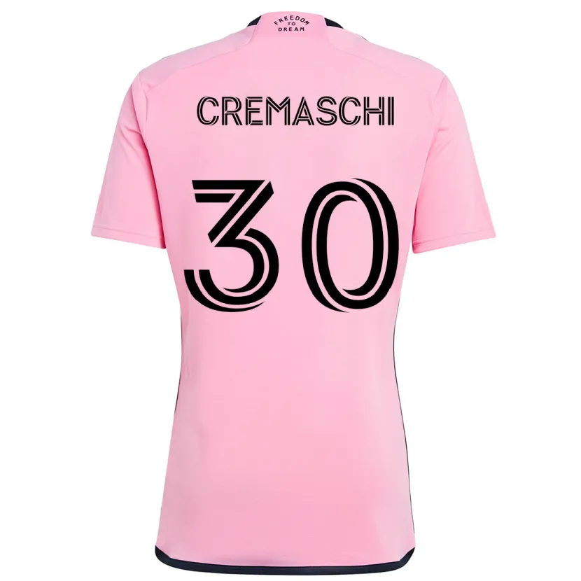 Danxen Enfant Maillot Benja Cremaschi #30 Rose Tenues Domicile 2024/25 T-Shirt