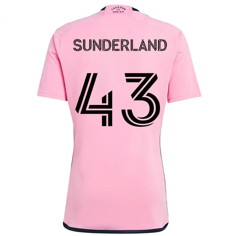 Danxen Enfant Maillot Lawson Sunderland #43 Rose Tenues Domicile 2024/25 T-Shirt