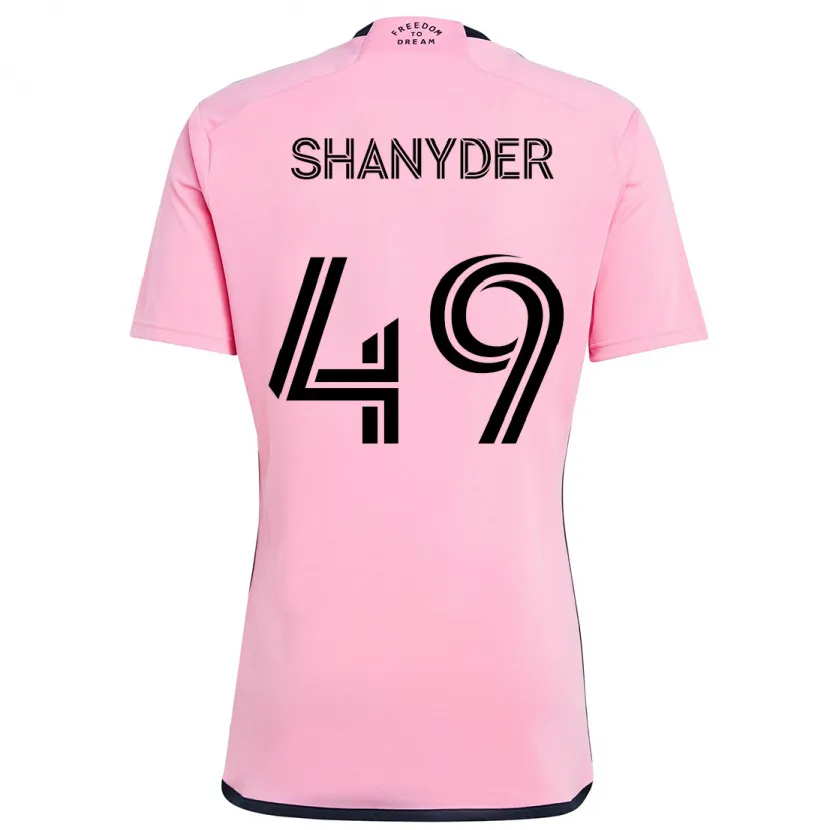 Danxen Enfant Maillot Shanyder Borgelin #49 Rose Tenues Domicile 2024/25 T-Shirt