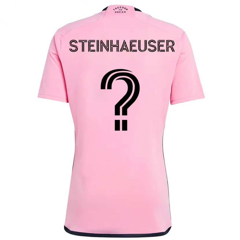 Danxen Enfant Maillot Marcus Steinhaeuser #0 Rose Tenues Domicile 2024/25 T-Shirt