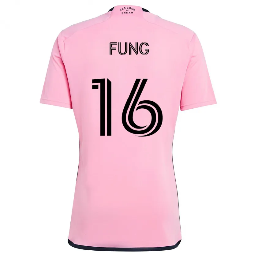 Danxen Enfant Maillot Victor Fung #16 Rose Tenues Domicile 2024/25 T-Shirt