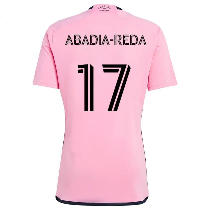 Danxen Enfant Maillot Ezequiel Abadia-Reda #17 Rose Tenues Domicile 2024/25 T-Shirt