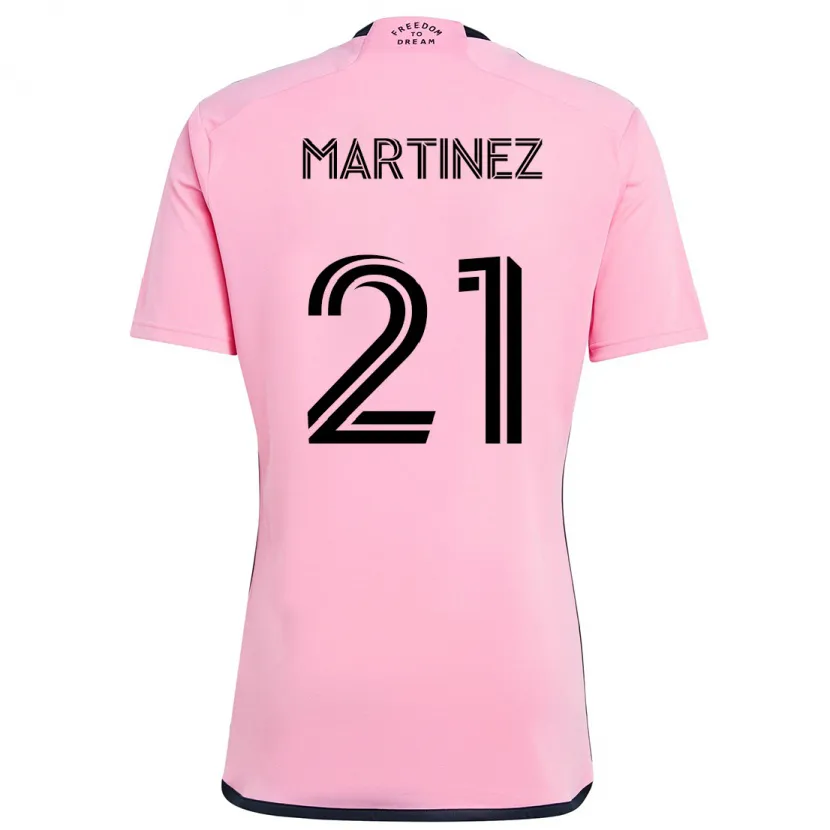 Danxen Enfant Maillot Derrek Martinez #21 Rose Tenues Domicile 2024/25 T-Shirt