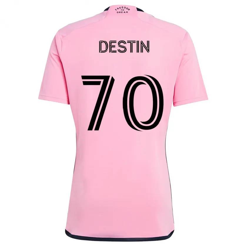 Danxen Enfant Maillot Bryan Destin #70 Rose Tenues Domicile 2024/25 T-Shirt