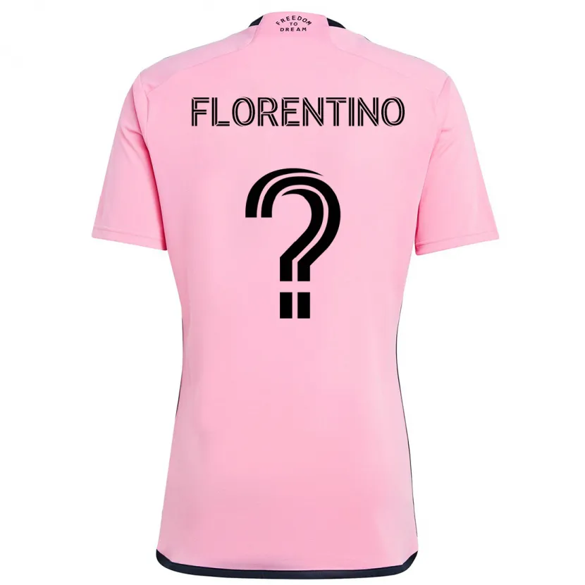 Danxen Enfant Maillot Gabriel Florentino #0 Rose Tenues Domicile 2024/25 T-Shirt