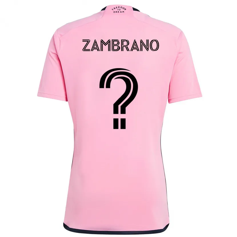 Danxen Enfant Maillot Matteo Zambrano #0 Rose Tenues Domicile 2024/25 T-Shirt