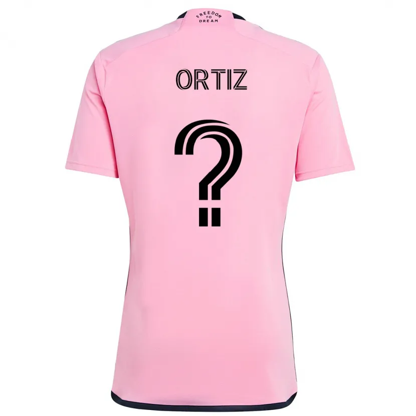 Danxen Enfant Maillot Cristian Ortiz #0 Rose Tenues Domicile 2024/25 T-Shirt