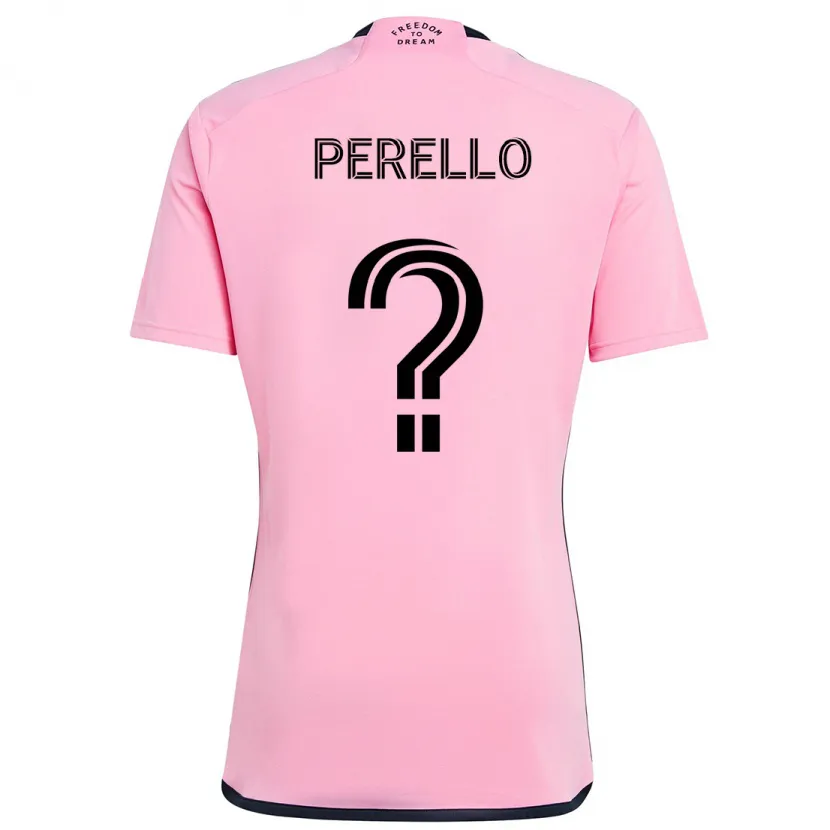 Danxen Enfant Maillot Sergio Perello #0 Rose Tenues Domicile 2024/25 T-Shirt