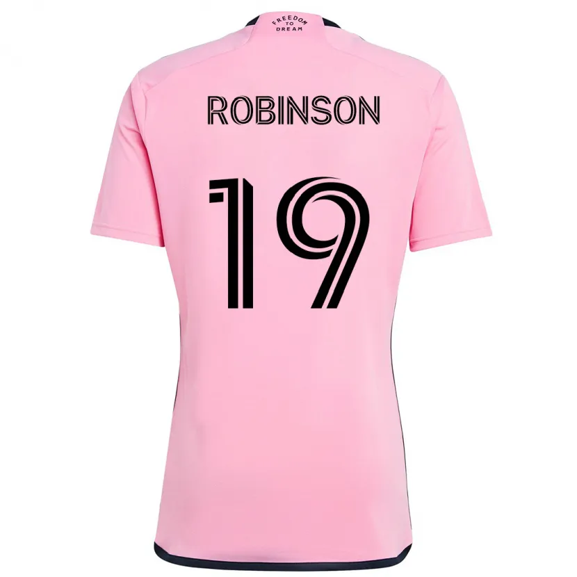 Danxen Enfant Maillot Robbie Robinson #19 Rose Tenues Domicile 2024/25 T-Shirt