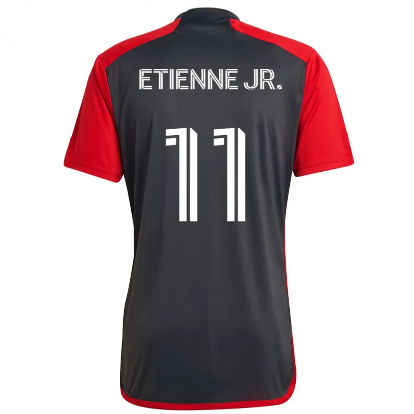 Danxen Enfant Maillot Derrick Etienne Jr. #11 Rouge Gris Tenues Domicile 2024/25 T-Shirt