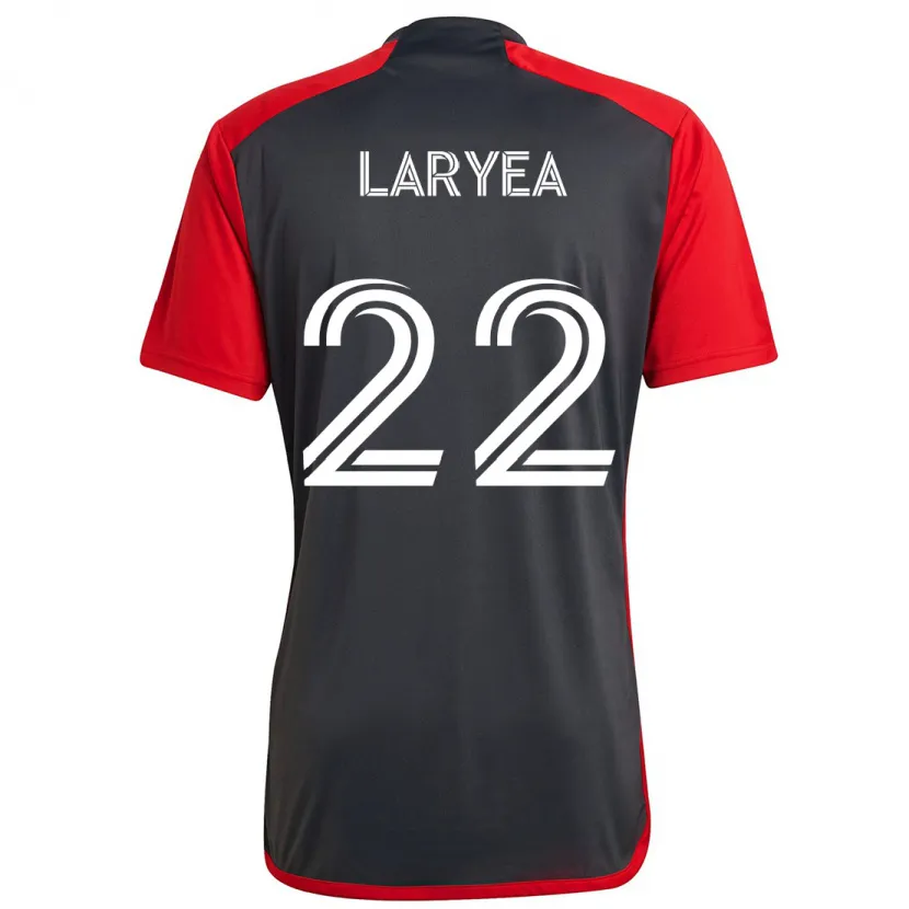 Danxen Enfant Maillot Richie Laryea #22 Rouge Gris Tenues Domicile 2024/25 T-Shirt