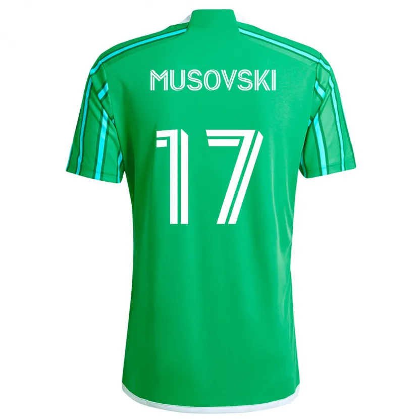 Danxen Enfant Maillot Danny Musovski #17 Vert Blanc Tenues Domicile 2024/25 T-Shirt