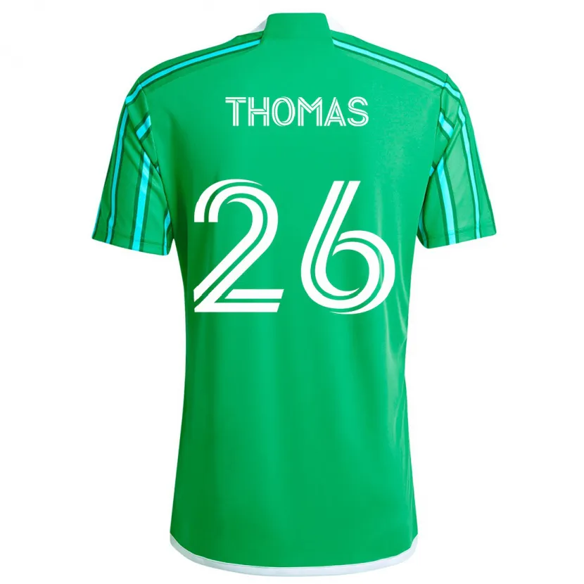 Danxen Enfant Maillot Andrew Thomas #26 Vert Blanc Tenues Domicile 2024/25 T-Shirt