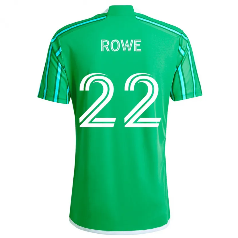 Danxen Enfant Maillot Kelyn Rowe #22 Vert Blanc Tenues Domicile 2024/25 T-Shirt