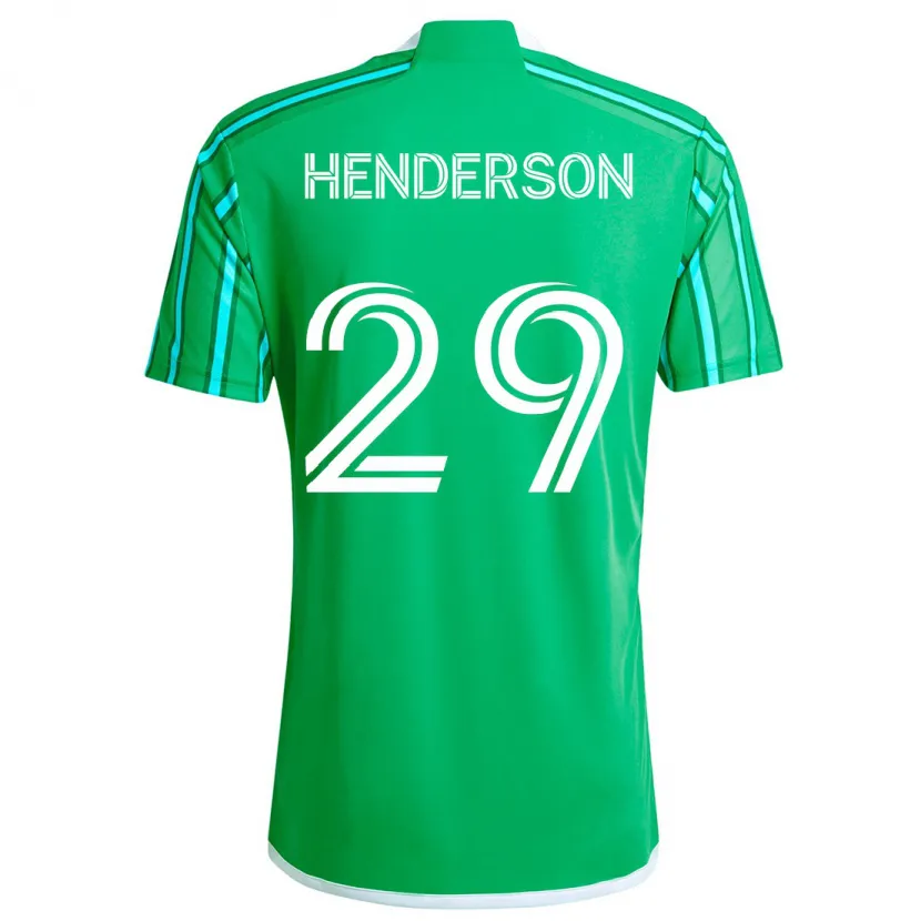 Danxen Enfant Maillot Anna Henderson #29 Vert Blanc Tenues Domicile 2024/25 T-Shirt