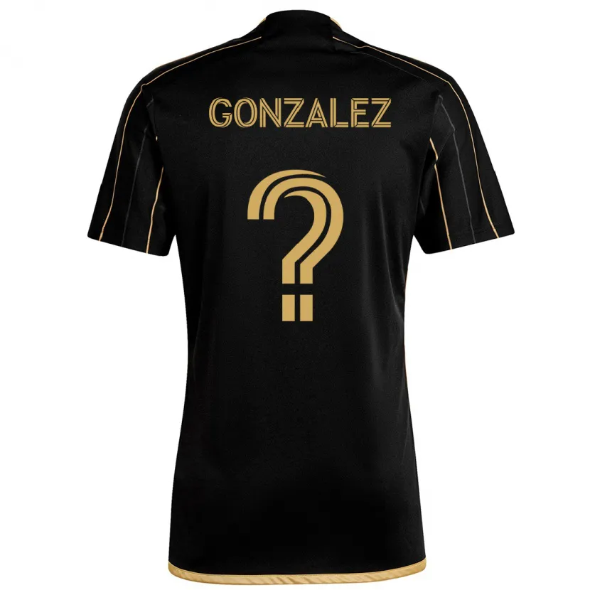 Danxen Enfant Maillot Mario González #0 Or Noir Tenues Domicile 2024/25 T-Shirt