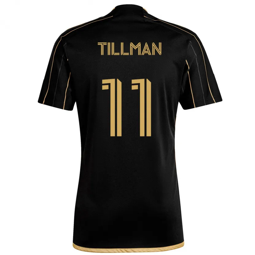 Danxen Enfant Maillot Timothy Tillman #11 Or Noir Tenues Domicile 2024/25 T-Shirt