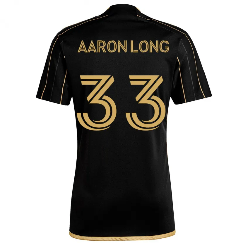 Danxen Enfant Maillot Aaron Long #33 Or Noir Tenues Domicile 2024/25 T-Shirt