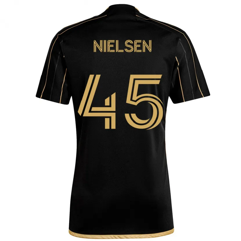 Danxen Enfant Maillot Kenny Nielsen #45 Or Noir Tenues Domicile 2024/25 T-Shirt