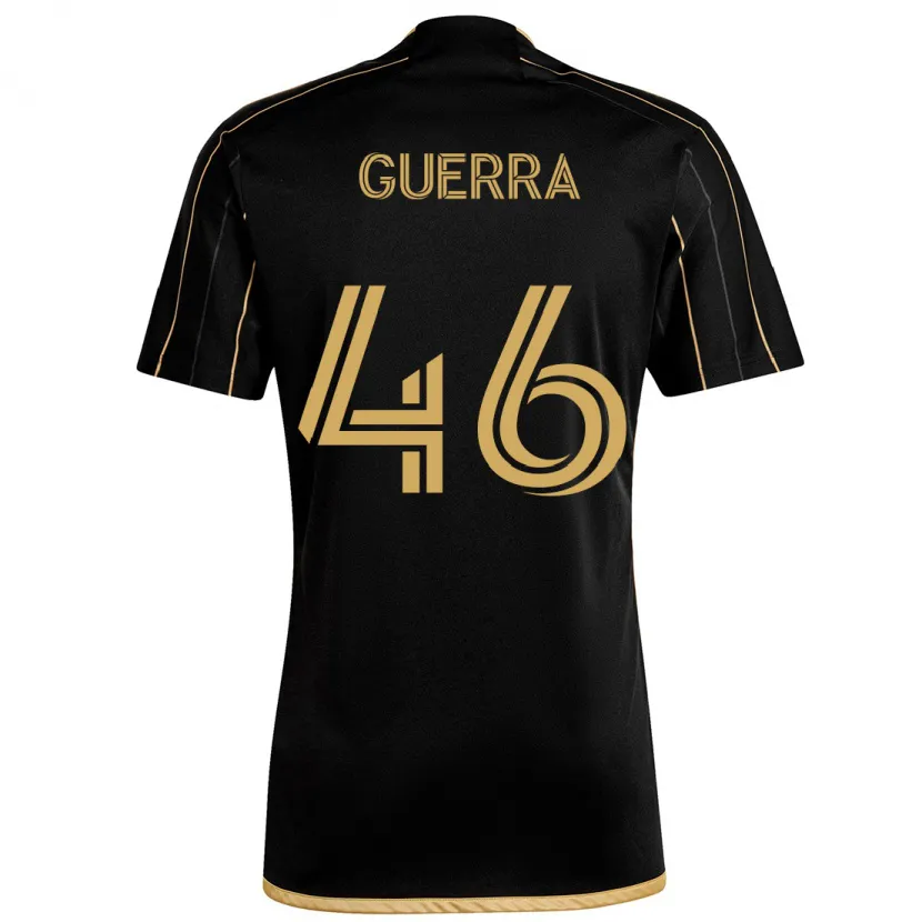 Danxen Enfant Maillot Decarlo Guerra #46 Or Noir Tenues Domicile 2024/25 T-Shirt