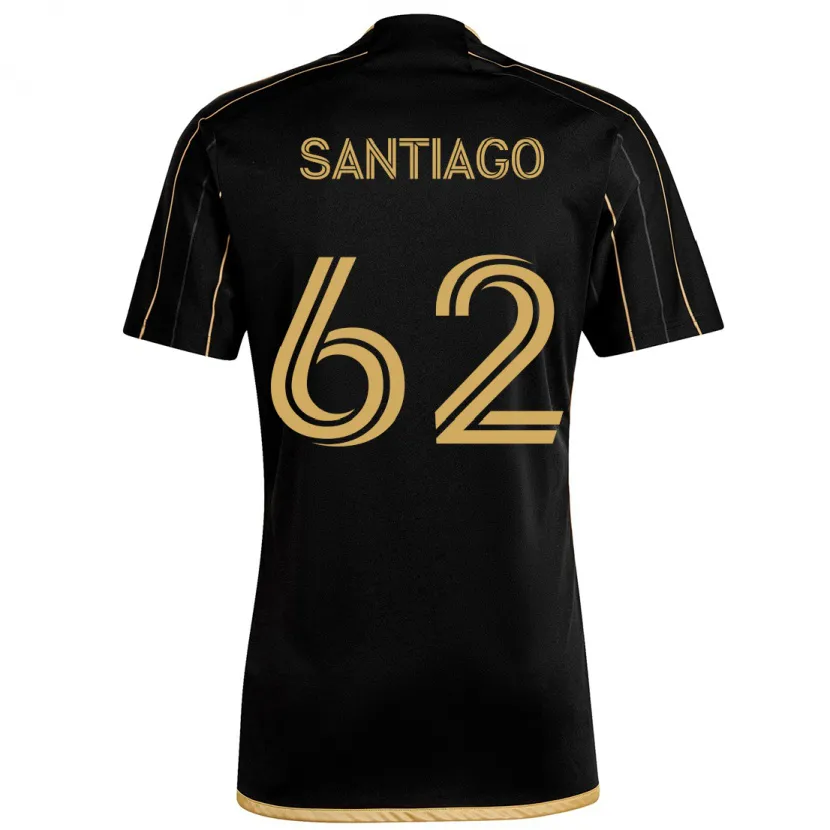 Danxen Enfant Maillot Joshua Santiago #62 Or Noir Tenues Domicile 2024/25 T-Shirt