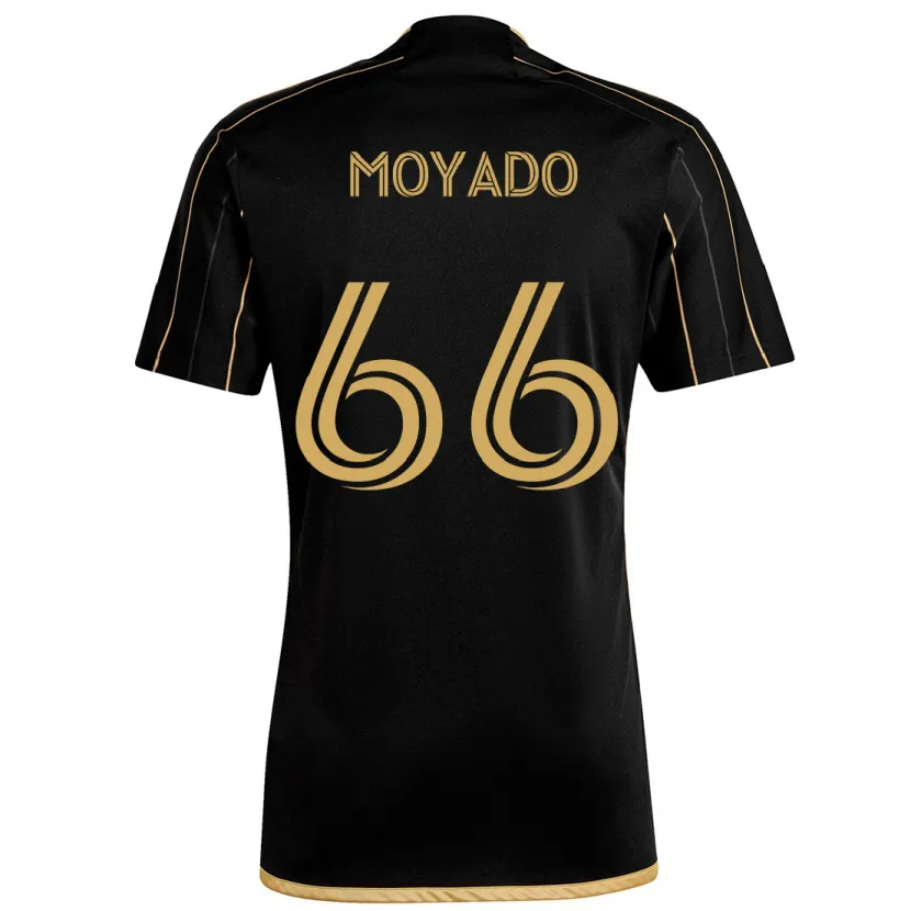 Danxen Enfant Maillot Bryan Moyado #66 Or Noir Tenues Domicile 2024/25 T-Shirt