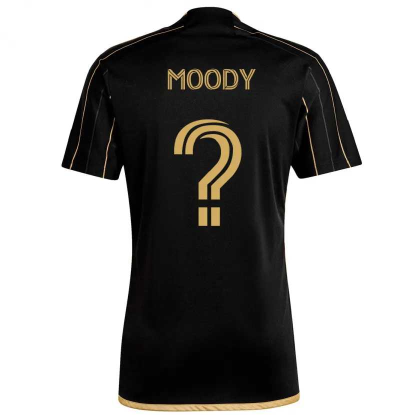 Danxen Enfant Maillot Noah Moody #0 Or Noir Tenues Domicile 2024/25 T-Shirt