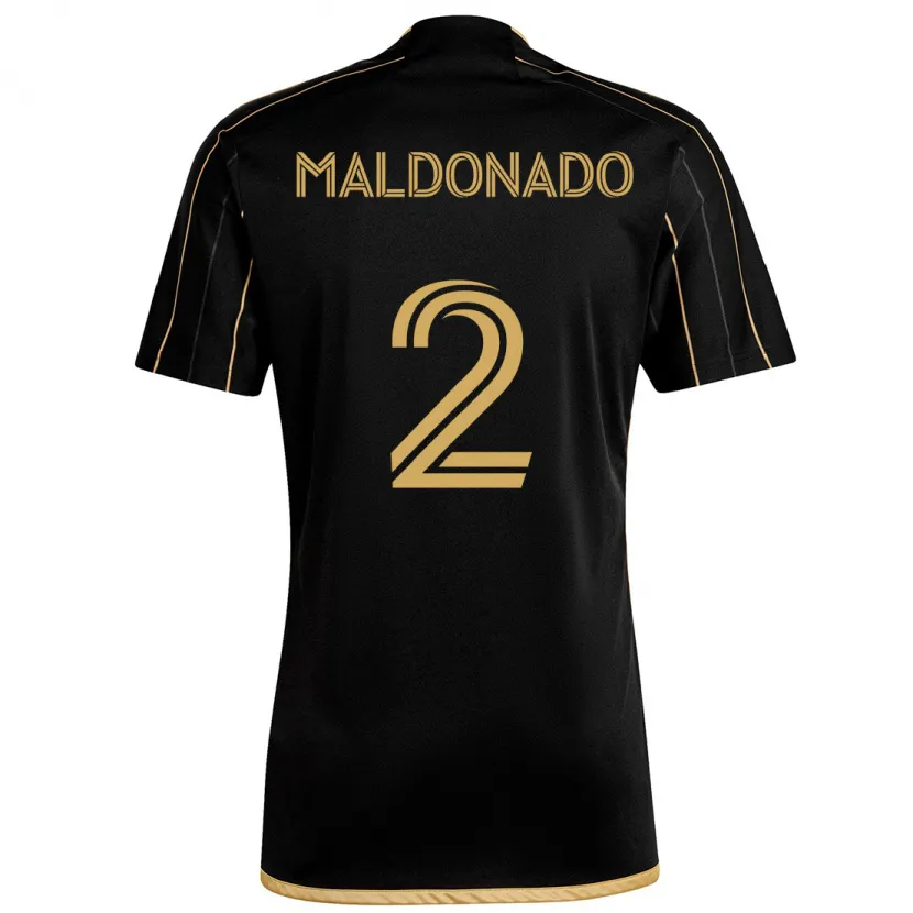 Danxen Enfant Maillot Denil Maldonado #2 Or Noir Tenues Domicile 2024/25 T-Shirt