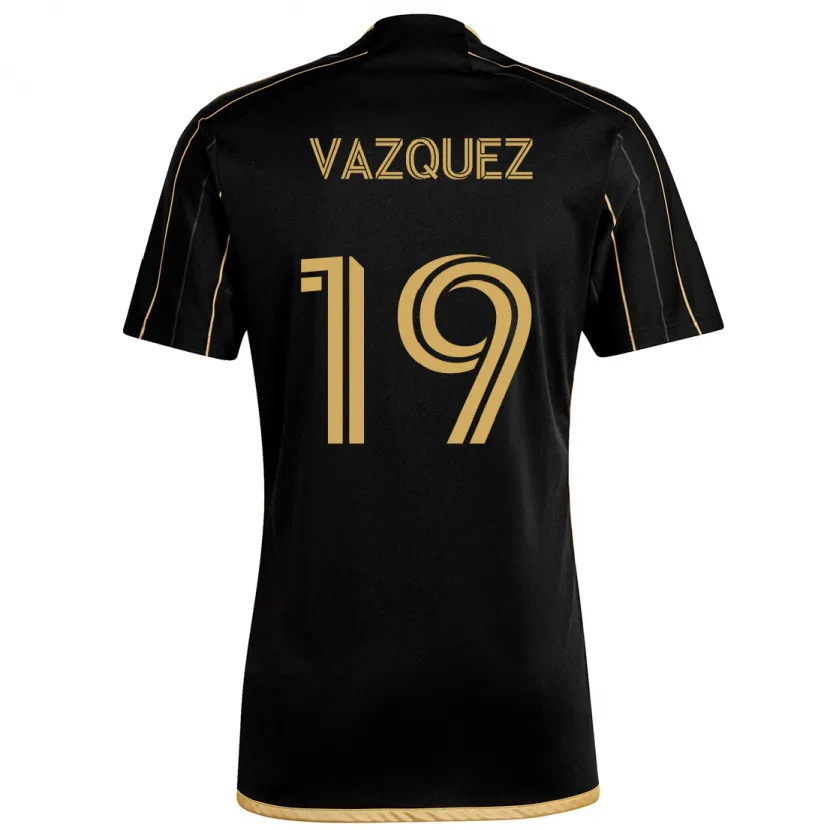 Danxen Enfant Maillot Favian Vazquez #19 Or Noir Tenues Domicile 2024/25 T-Shirt