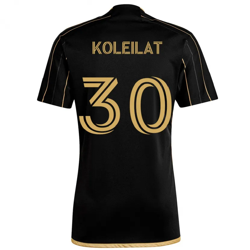 Danxen Enfant Maillot Jassem Koleilat #30 Or Noir Tenues Domicile 2024/25 T-Shirt