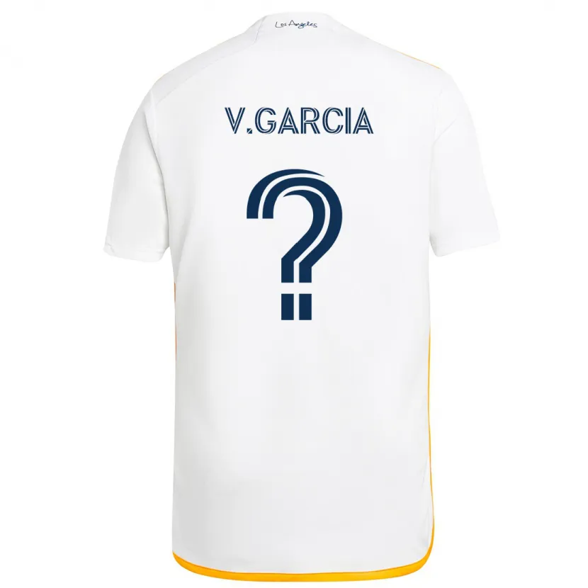 Danxen Enfant Maillot Vicente Garcia #0 Blanc Jaune Tenues Domicile 2024/25 T-Shirt