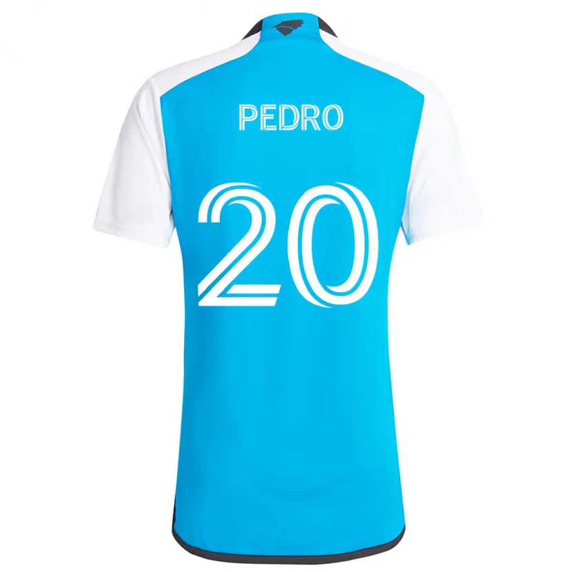 Danxen Enfant Maillot João Pedro #20 Bleu Blanc Tenues Domicile 2024/25 T-Shirt