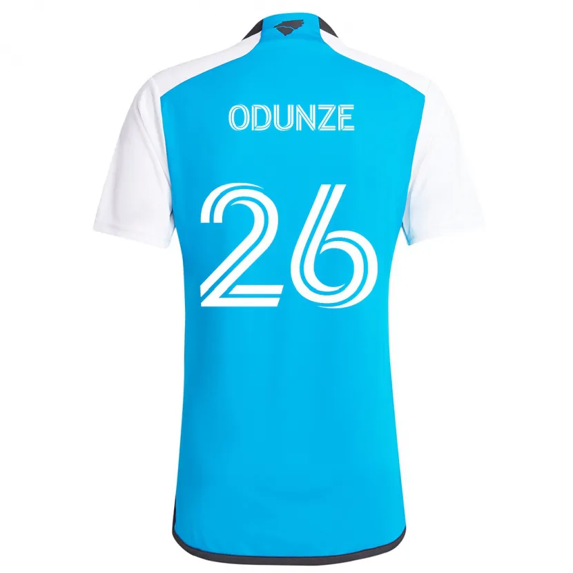 Danxen Enfant Maillot Chituru Odunze #26 Bleu Blanc Tenues Domicile 2024/25 T-Shirt