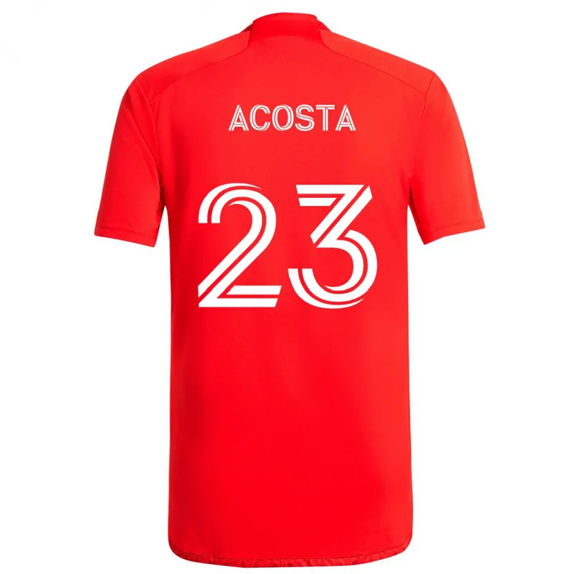 Danxen Enfant Maillot Kellyn Acosta #23 Rouge Blanc Tenues Domicile 2024/25 T-Shirt