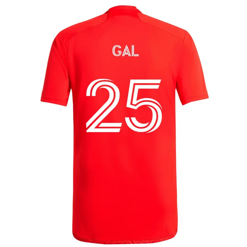 Danxen Enfant Maillot Jeff Gal #25 Rouge Blanc Tenues Domicile 2024/25 T-Shirt