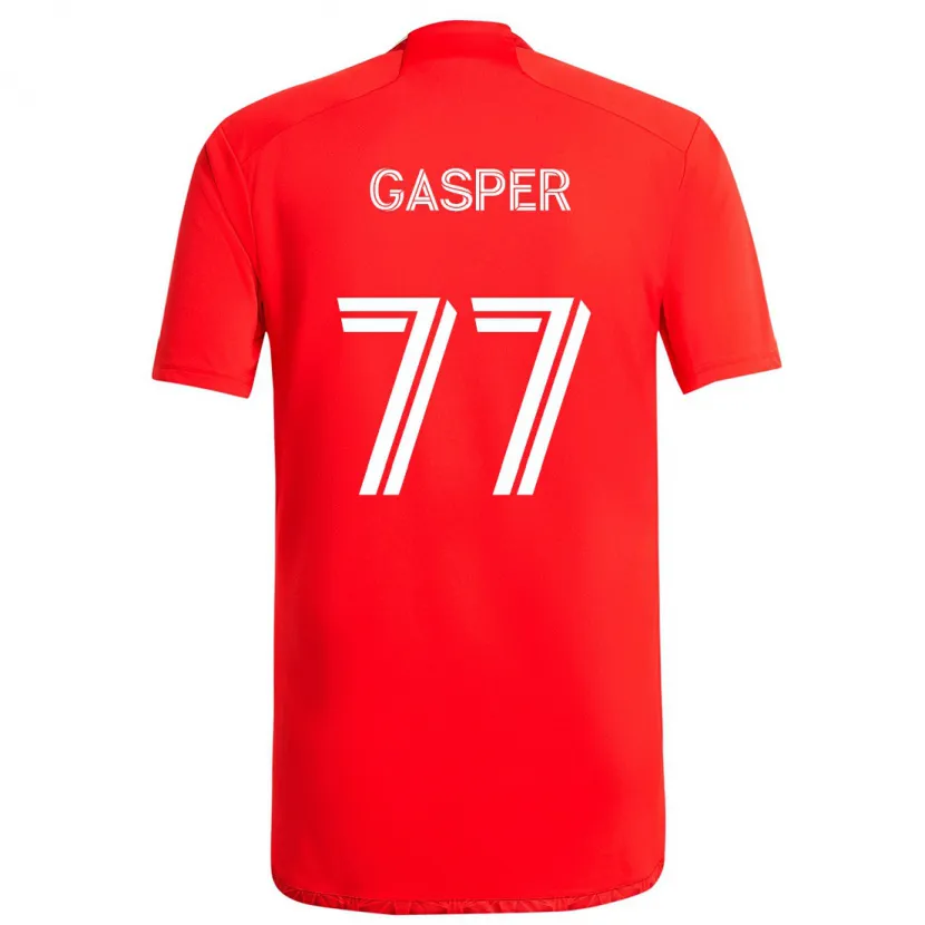 Danxen Enfant Maillot Chase Gasper #77 Rouge Blanc Tenues Domicile 2024/25 T-Shirt