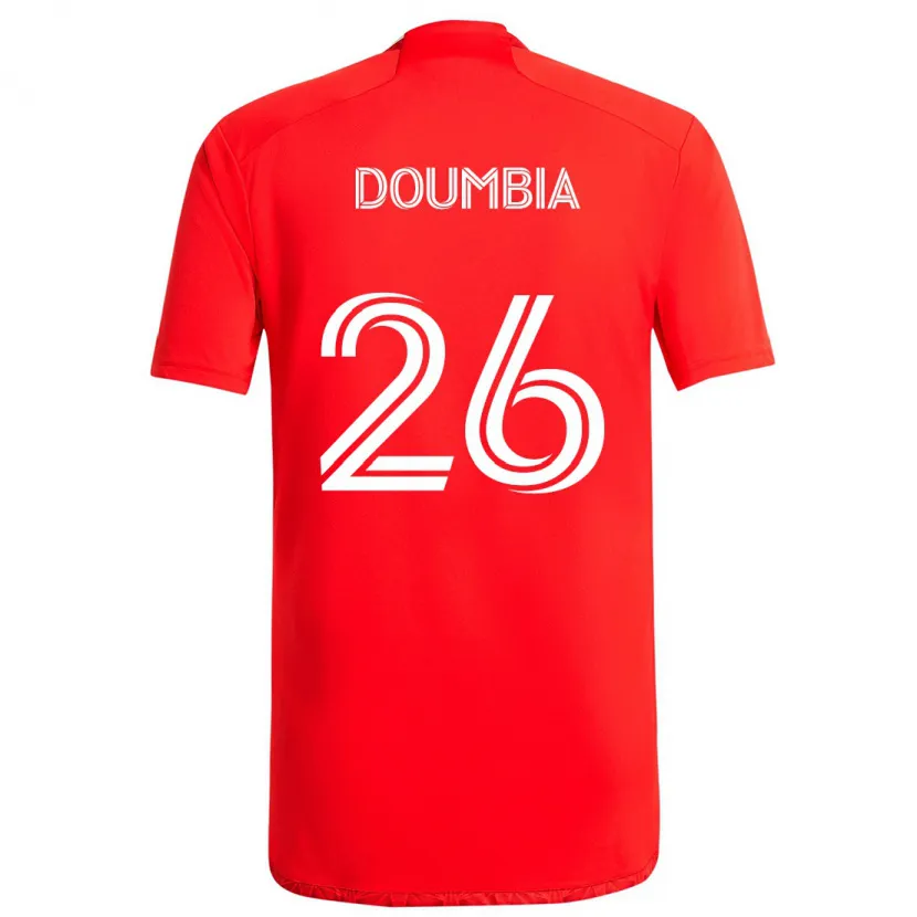 Danxen Enfant Maillot Ousmane Doumbia #26 Rouge Blanc Tenues Domicile 2024/25 T-Shirt