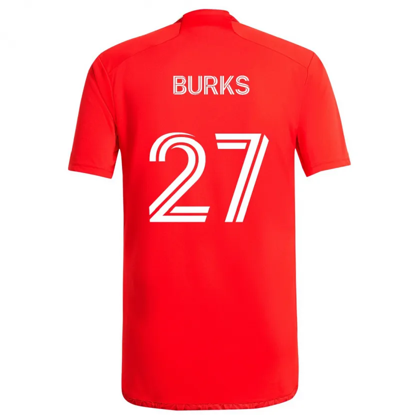 Danxen Enfant Maillot Kendall Burks #27 Rouge Blanc Tenues Domicile 2024/25 T-Shirt