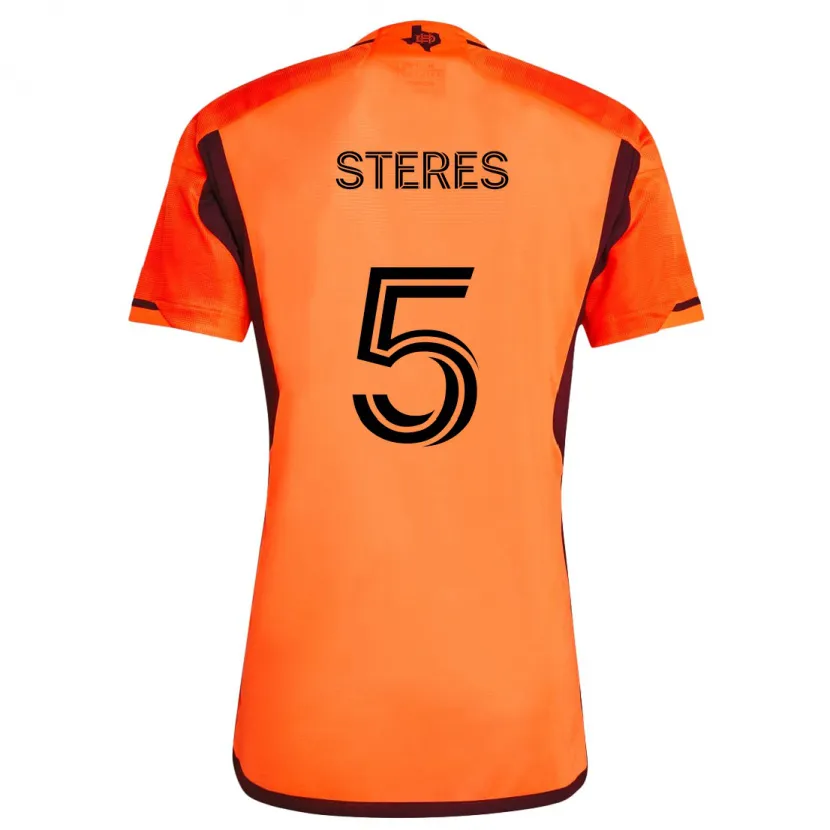 Danxen Enfant Maillot Daniel Steres #5 Orange Noir Tenues Domicile 2024/25 T-Shirt