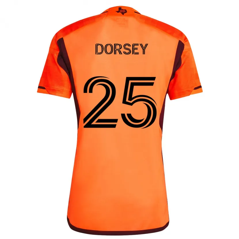 Danxen Enfant Maillot Griffin Dorsey #25 Orange Noir Tenues Domicile 2024/25 T-Shirt