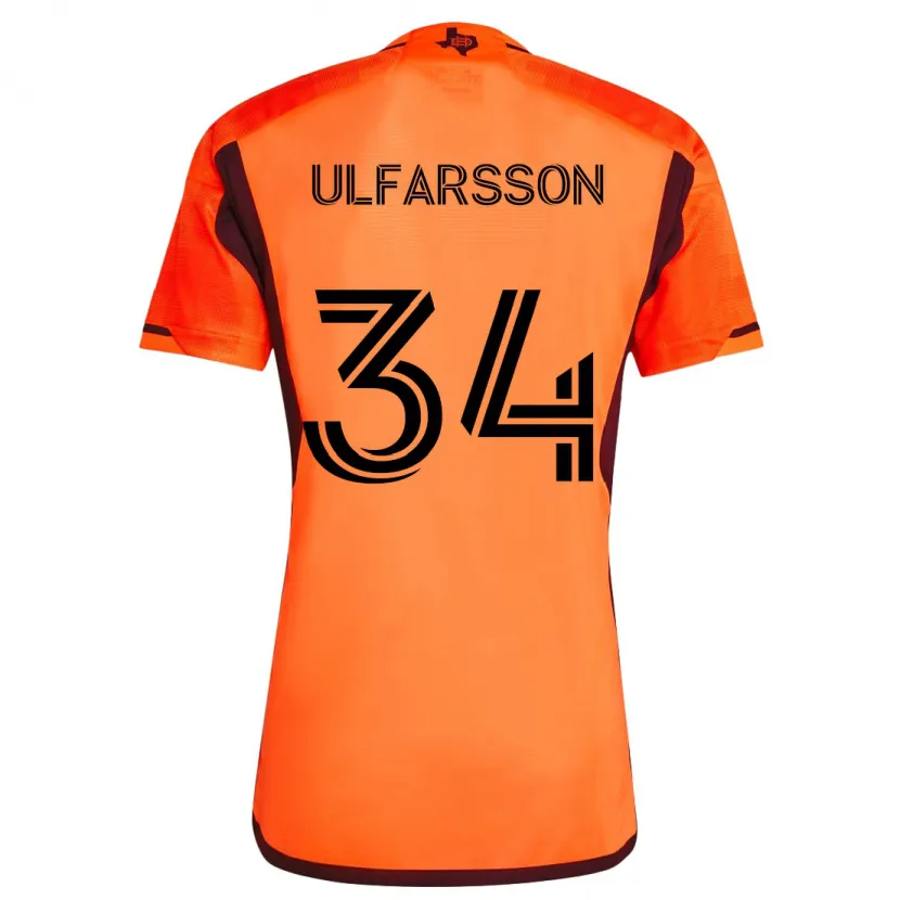 Danxen Enfant Maillot Thor Úlfarsson #34 Orange Noir Tenues Domicile 2024/25 T-Shirt