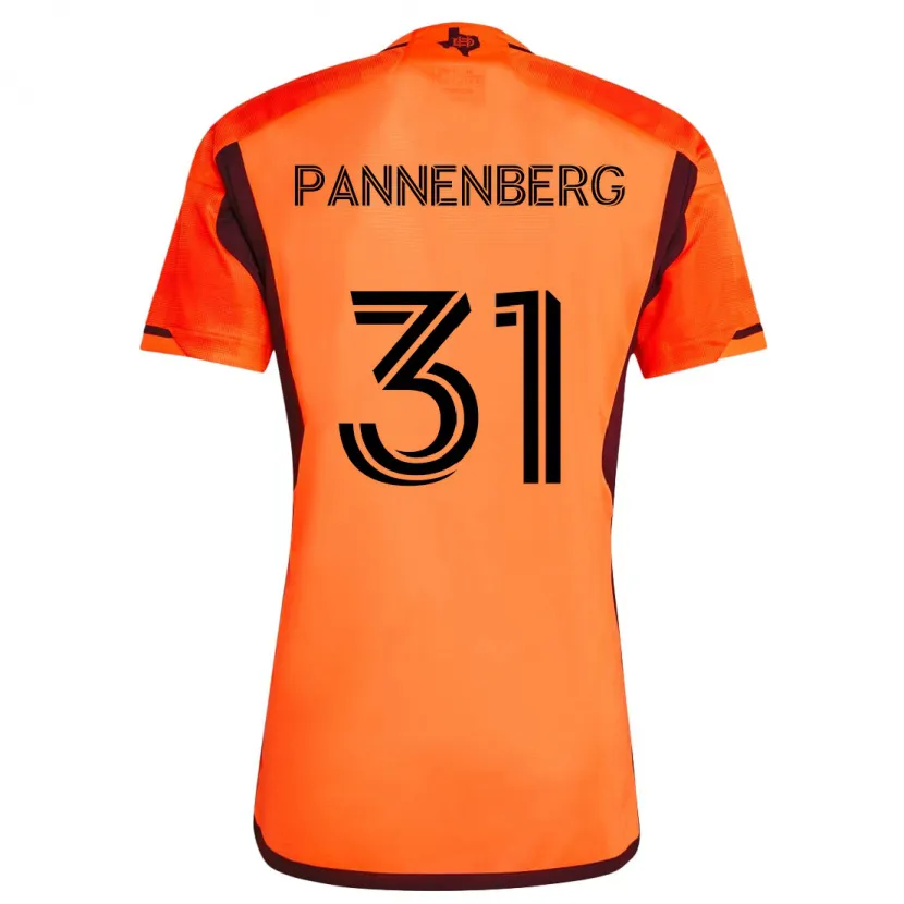 Danxen Enfant Maillot Andrew Pannenberg #31 Orange Noir Tenues Domicile 2024/25 T-Shirt