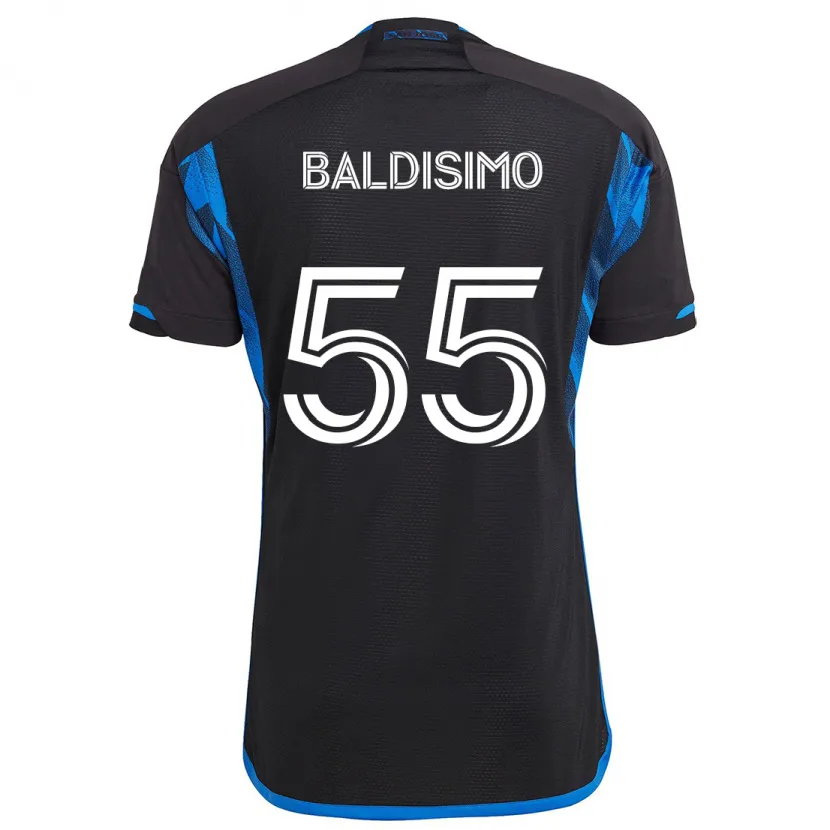 Danxen Enfant Maillot Michael Baldisimo #55 Bleu Noir Tenues Domicile 2024/25 T-Shirt