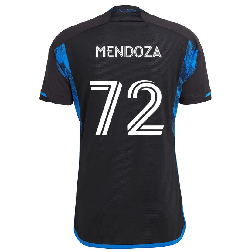 Danxen Enfant Maillot Edwyn Mendoza #72 Bleu Noir Tenues Domicile 2024/25 T-Shirt