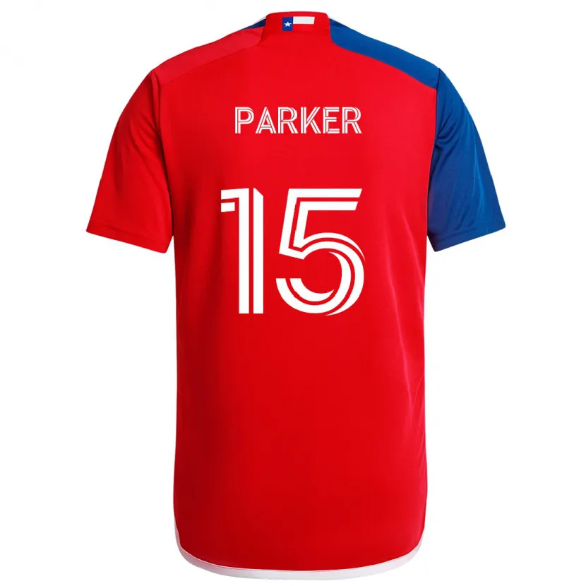 Danxen Enfant Maillot Isaiah Parker #15 Bleu Rouge Tenues Domicile 2024/25 T-Shirt