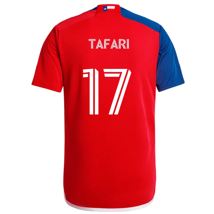 Danxen Enfant Maillot Nkosi Tafari #17 Bleu Rouge Tenues Domicile 2024/25 T-Shirt