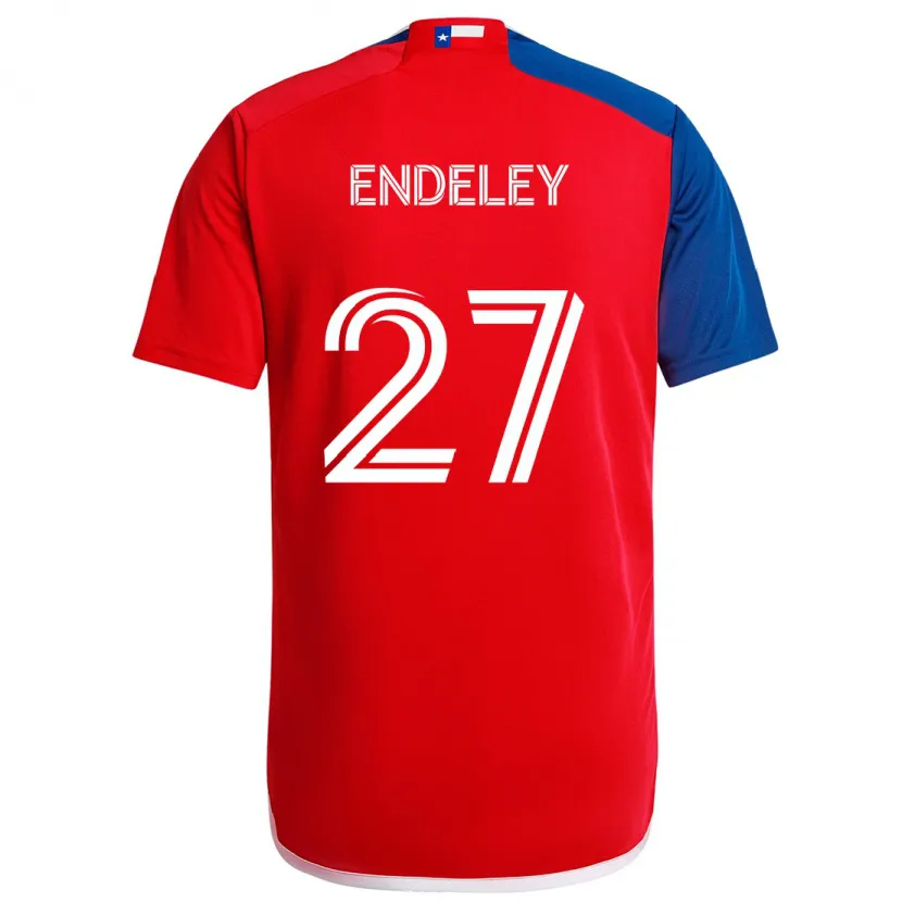 Danxen Enfant Maillot Herbert Endeley #27 Bleu Rouge Tenues Domicile 2024/25 T-Shirt